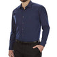 Kenneth Cole Men's Big and Tall Solid Dress Shirt Blue Size 3XL