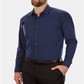 Kenneth Cole Men's Big and Tall Solid Dress Shirt Blue Size 3XL