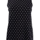 Anne Klein Women's Dot Print Sleeveless Top Black Size S