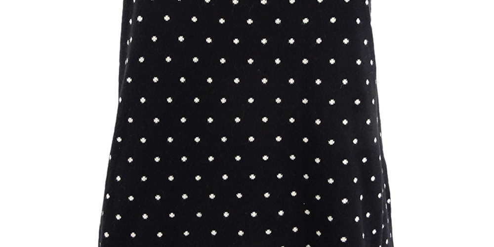 Anne Klein Women's Dot Print Sleeveless Top Black Size S