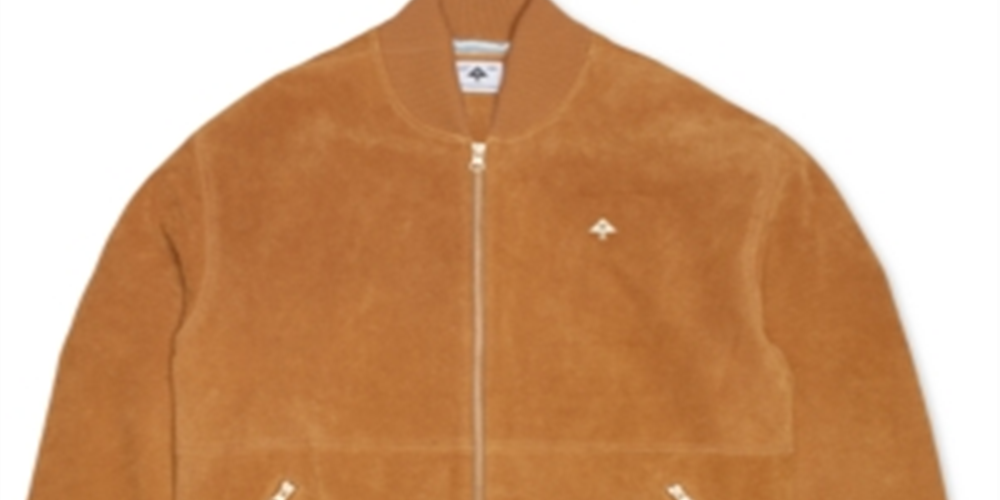 LRG Men's Animal Planet Suede Bomber Jacket Brown Size Small