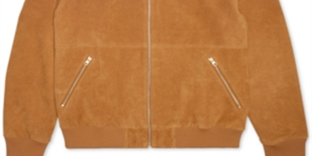 LRG Men's Animal Planet Suede Bomber Jacket Brown Size Small