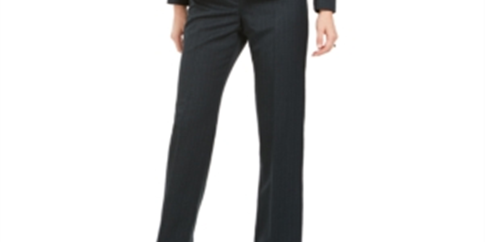 Le Suit Women's Notch Collar Hidden Pockets Two Button Blazer Navy Size 2 Petite