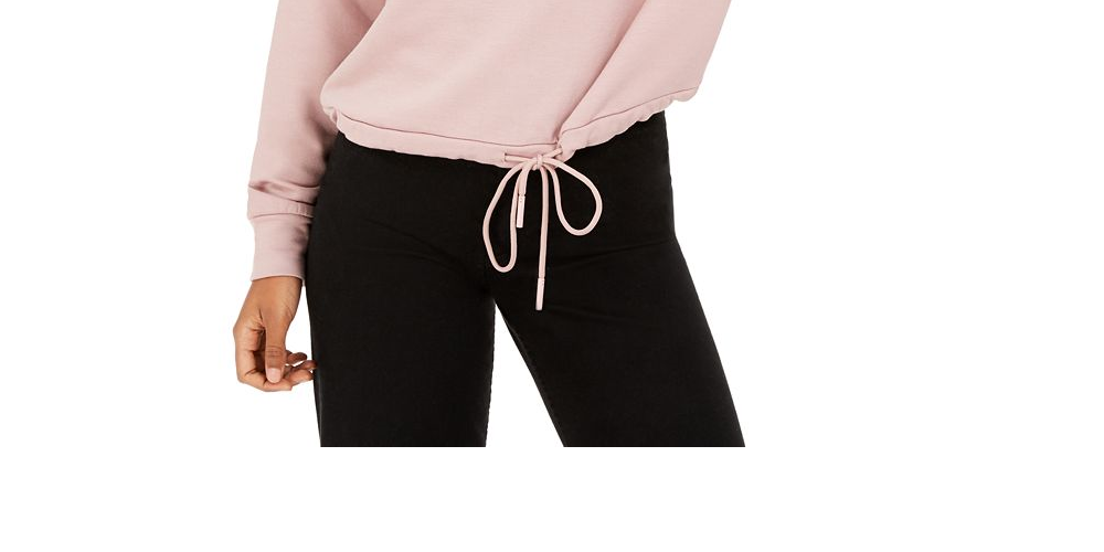 Hippie Rose Junior's Sherpa Lined Quarter Zip Sweatshirt Pink Size Large