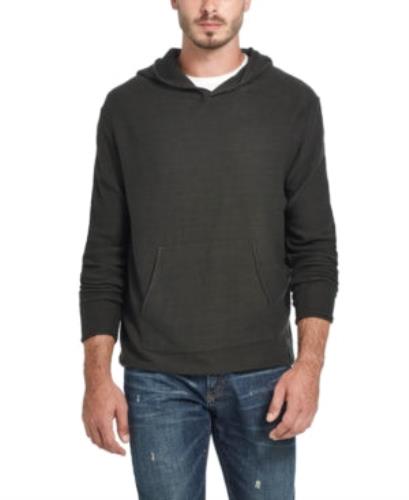 Weatherproof Vintage Men's Knit Hoodie Pullover Sweaters Black Size Large