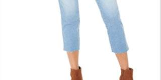 Style & Co Women's Straight Leg Cropped Denim Jeans Blue Size 4