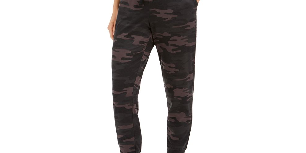 Style & Co Women's Camo Print Joggers -Gray Size X-Large