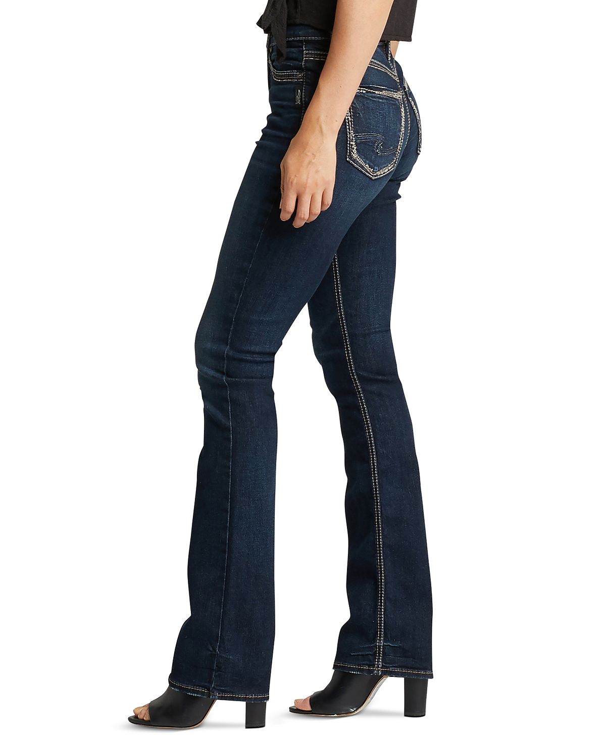 Silver Jeans Co. Women's Calley High Rise Slim Boot Jeans Blue Size 28