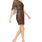 Adrianna Papell Women's Sequined One-Shoulder Sheath Dress Brown Size 10