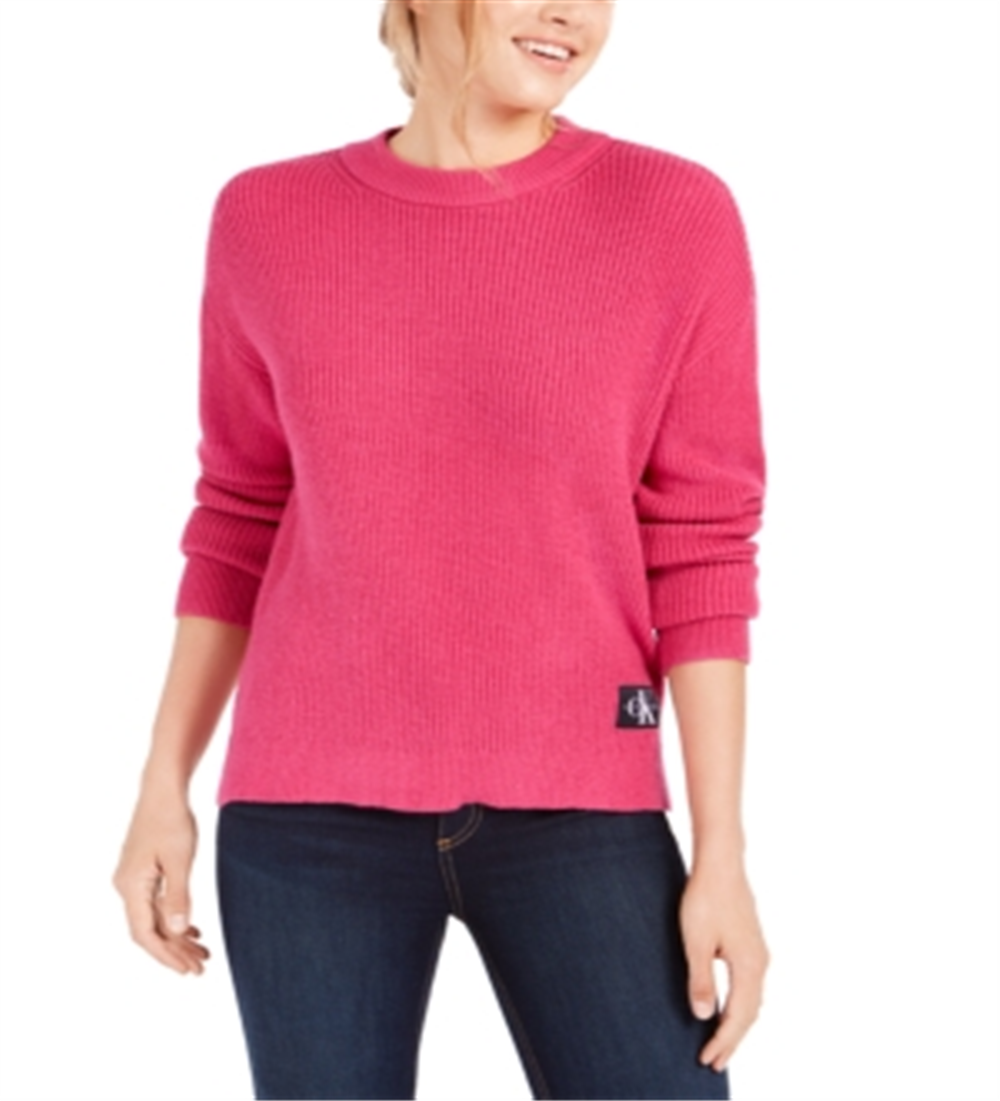 Calvin Klein Women's Crewneck Sweater Pink Size X-Small