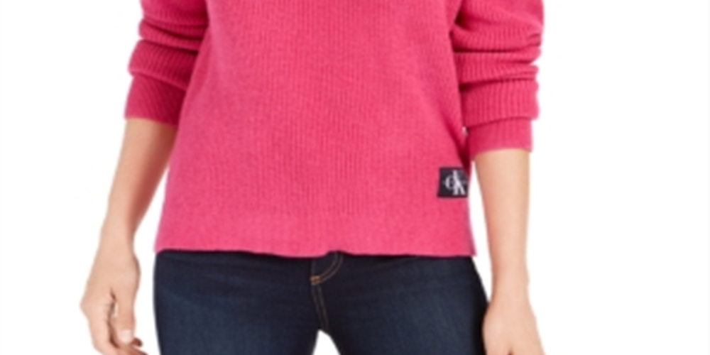 Calvin Klein Women's Crewneck Sweater Pink Size X-Small