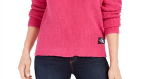 Calvin Klein Women's Crewneck Sweater Pink Size X-Small