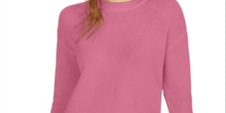 Calvin Klein Women's Crewneck Sweater Jeans Pink Size Small