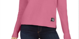 Calvin Klein Women's Crewneck Sweater Jeans Pink Size Small