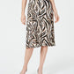 Kasper Women's Animal Print a Line Skirt Brown Size Petite S