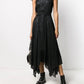 Michael Kors Women's Maxi Metallic Leopard Print Dress Black Size X-Small