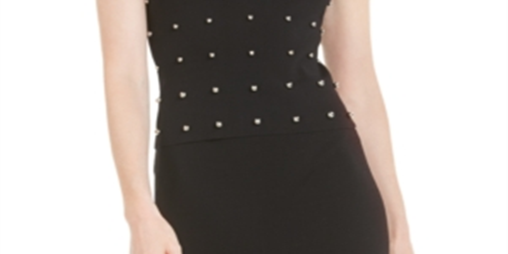 Bar III Women's Studded Sweater Tank Black Size X-Small