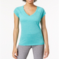 Ideology Women's Rapidry Heathered Performance T-Shirt Blue Size Small