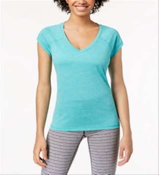 Ideology Women's Rapidry Heathered Performance T-Shirt Blue Size Small