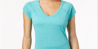 Ideology Women's Rapidry Heathered Performance T-Shirt Blue Size Small