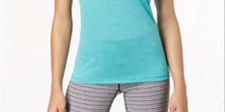 Ideology Women's Rapidry Heathered Performance T-Shirt Blue Size Small