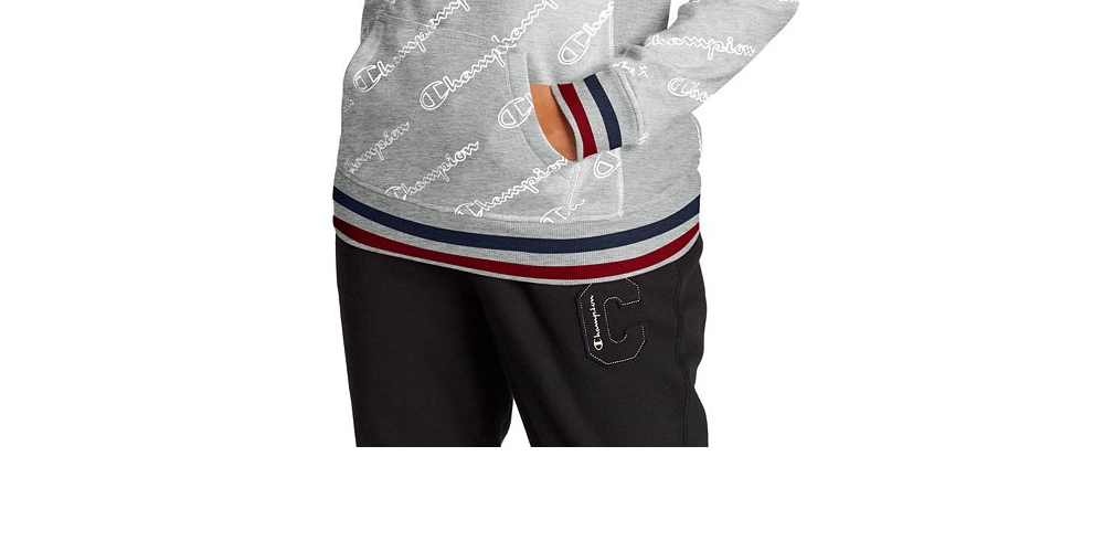 Champion Women's Logo Print Heritage Hoodie Gray Size X-Small