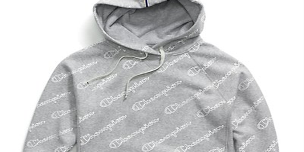 Champion Women's Logo Print Heritage Hoodie Gray Size X-Small