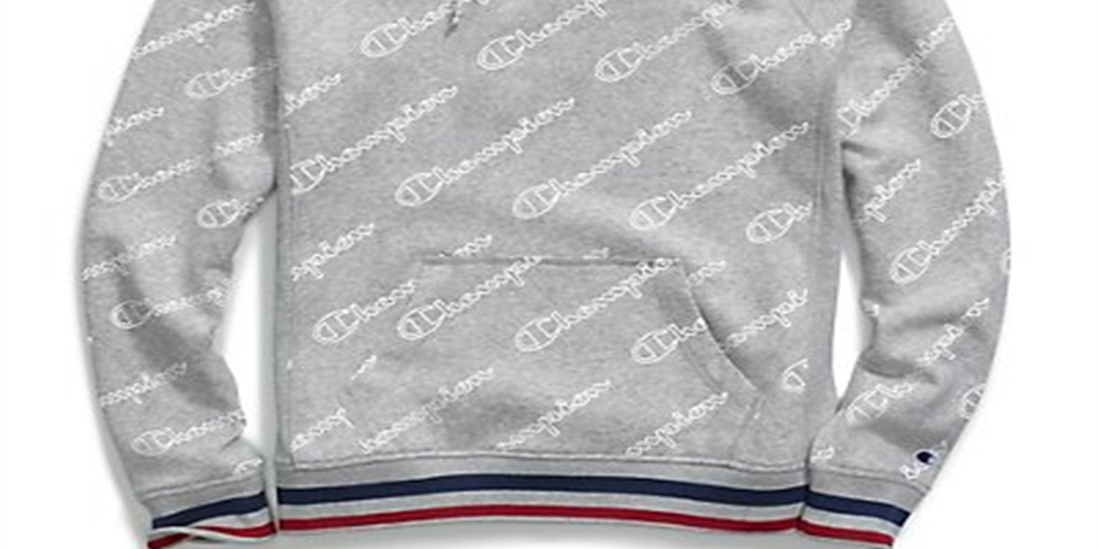 Champion Women's Logo Print Heritage Hoodie Gray Size X-Small