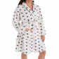 Tommy Hilfiger Women's Plush Logo Flag Heart Robe Dress Gray Size S/M