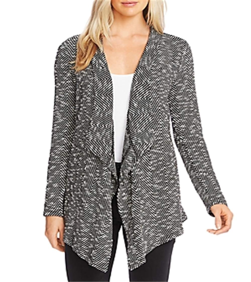 Vince Camuto Women's Drapey Open Front Cardigan Gray Size Medium