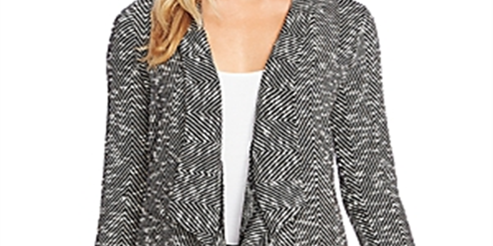 Vince Camuto Women's Drapey Open Front Cardigan Gray Size Medium