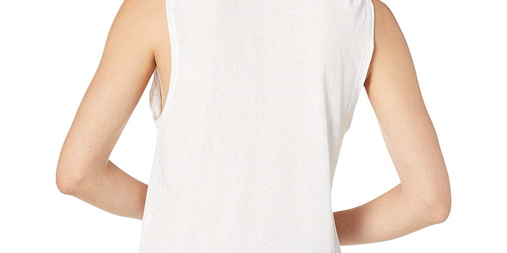 Free People  Women's Sleeveless Jewel Neck Tank Top White Size S