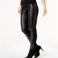 INC International Concepts Women's Faux Leather Skinny Pants Black Size 6