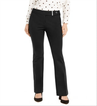 Alfani Women's High Rise Tummy Slimming Trouser Pants Black Size 10