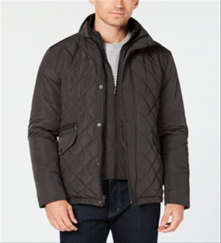 Calvin Klein Men's Quilted Lightweight Coat Gray Size Medium