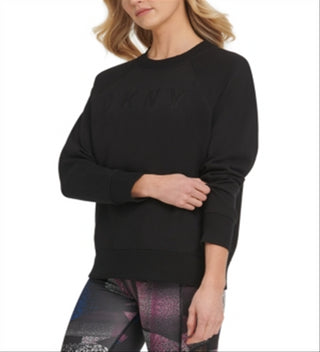 DKNY Women's Sport Logo Sweatshirt Black Size Small