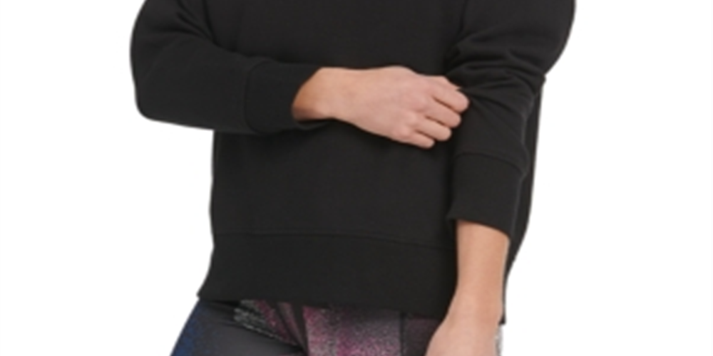 DKNY Women's Sport Logo Sweatshirt Black Size Small