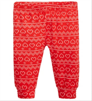 First Impressions Baby Girl's Fair Isle Print Cotton Jogger Pants Red Size 0-3 Months