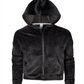 Ideology Big Girl's Velour Zip up Hoodie Black Size L14