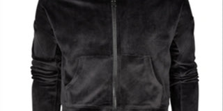 Ideology Big Girl's Velour Zip up Hoodie Black Size L14
