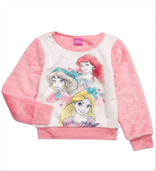 Disney Little Girls Princesses Sweatshirt Pink Size 5
