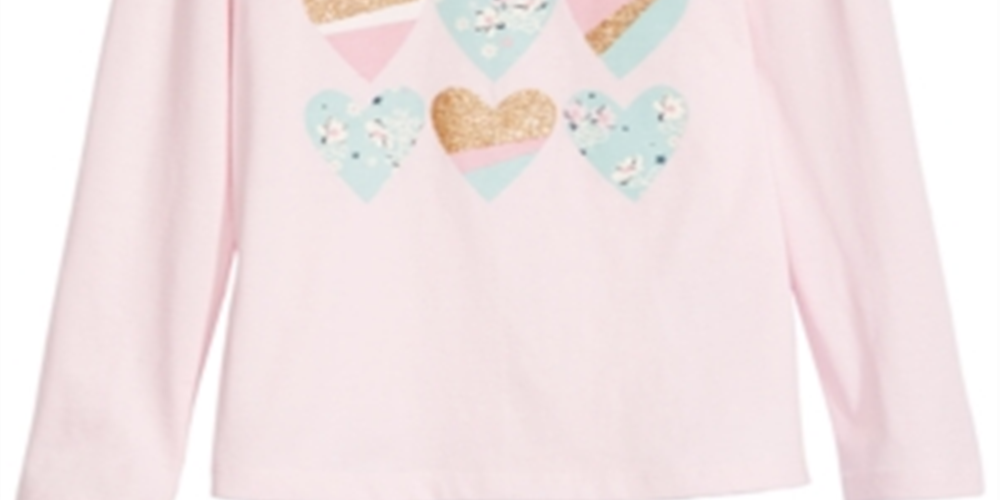 Epic Threads Little Girl's Heart Pattern T-Shirt Pink Size 6