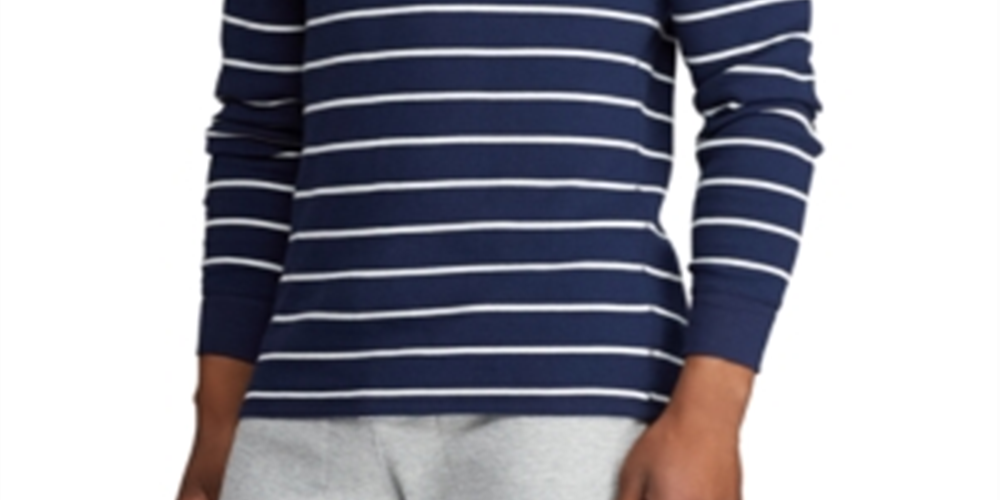 Polo Ralph Lauren Men's Sleepwear Stripe Waffle Pajama Shirt Blue Size Small