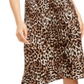 INC International Concepts Women's Printed Leopard Skirt -Brown Size Large