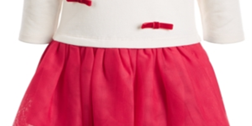 First Impressions Infant Girl's Bow and Tulle Tutu Dress Red Size 18 Months