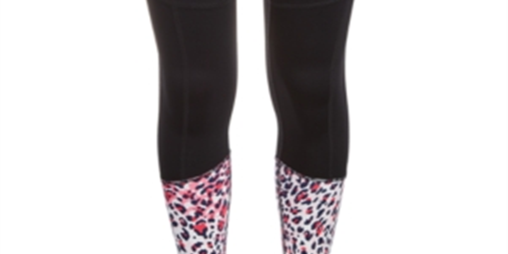Ideology Big Girl's Colorblocked Animal Print Leggings Black Size -S