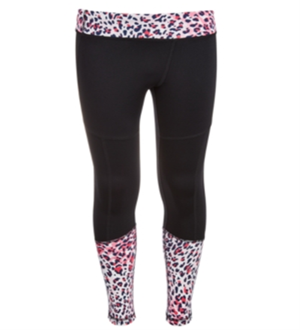 Ideology Big Girl's Colorblocked Animal Print Leggings Pink Size X-Large