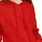 Rebellious One Junior's Pouch Pocket Hoodie Red Size Medium