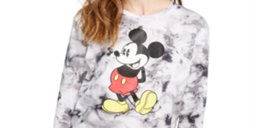 Disney Junior's Tie Dyed Mickey Mouse Graphic Print Top RedSize S