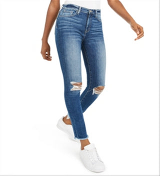 Flying Monkey Women's Ripped Skinny Jeans Blue Size 31